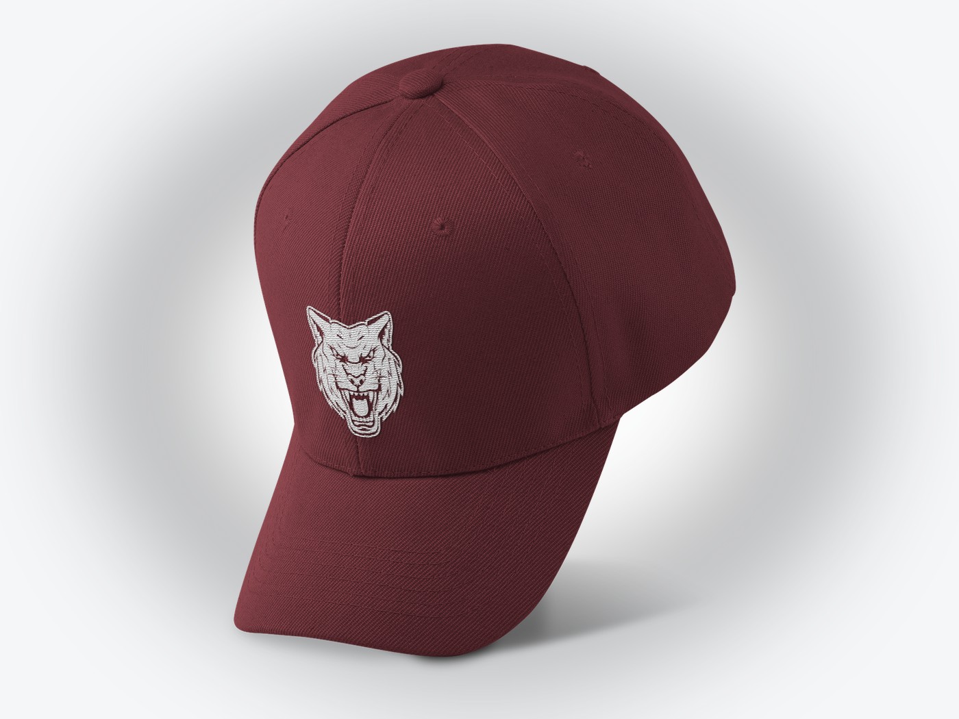 Atoka Public Schools embroidered Wampus Cat mascot branding