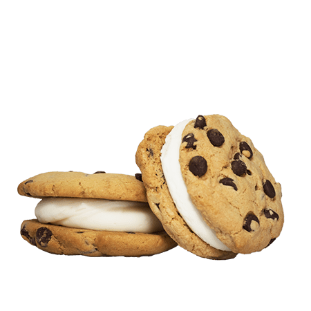 Doozies. Two cookies with ice cream sandwiched in the middle